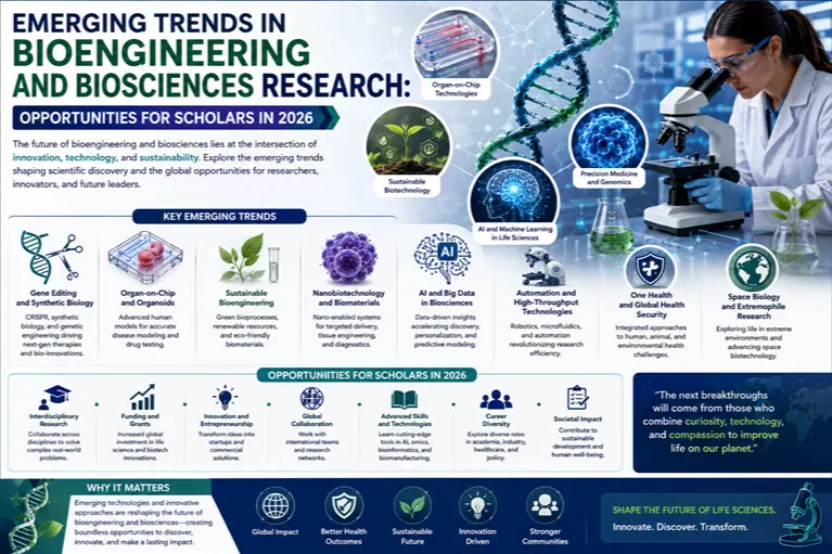 Emerging Trends in Bioengineering and Biosciences Research: Opportunities for Scholars in 2026