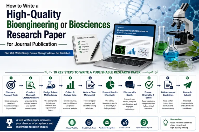How to Write a High-Quality Bioengineering or Biosciences Research Paper for Journal Publication
