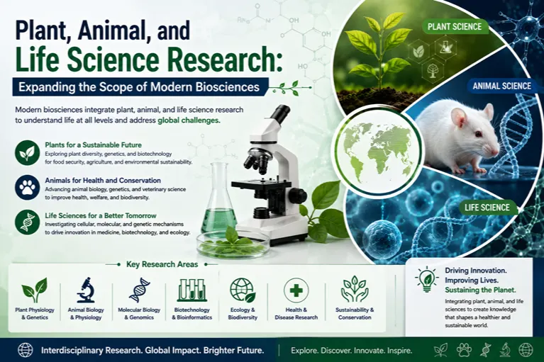 Plant, Animal, and Life Science Research: Expanding the Scope of Modern Biosciences